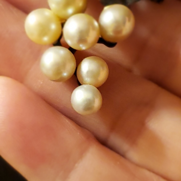 Antique Japanese silver and pearl brooch - Picture 3 of 4